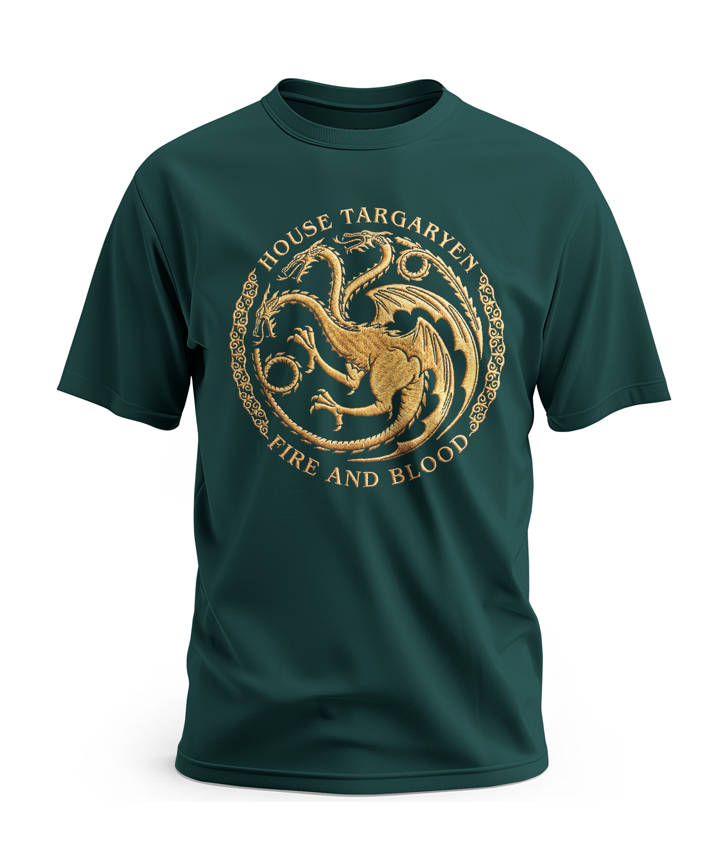 Camiseta House Targaryen Fire & Blood (Edición Verdes y Negros)