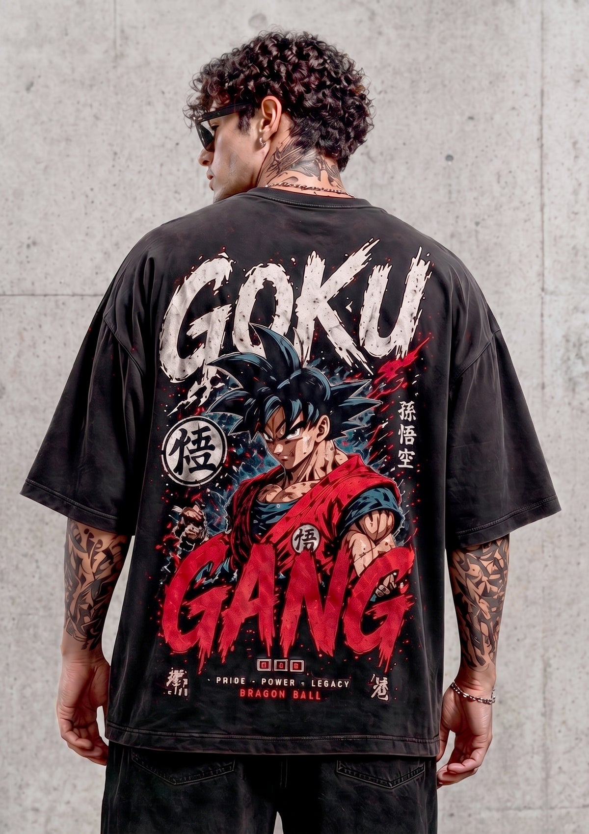Camiseta Goku Gang Saiyan Rage – Heavy Oversize