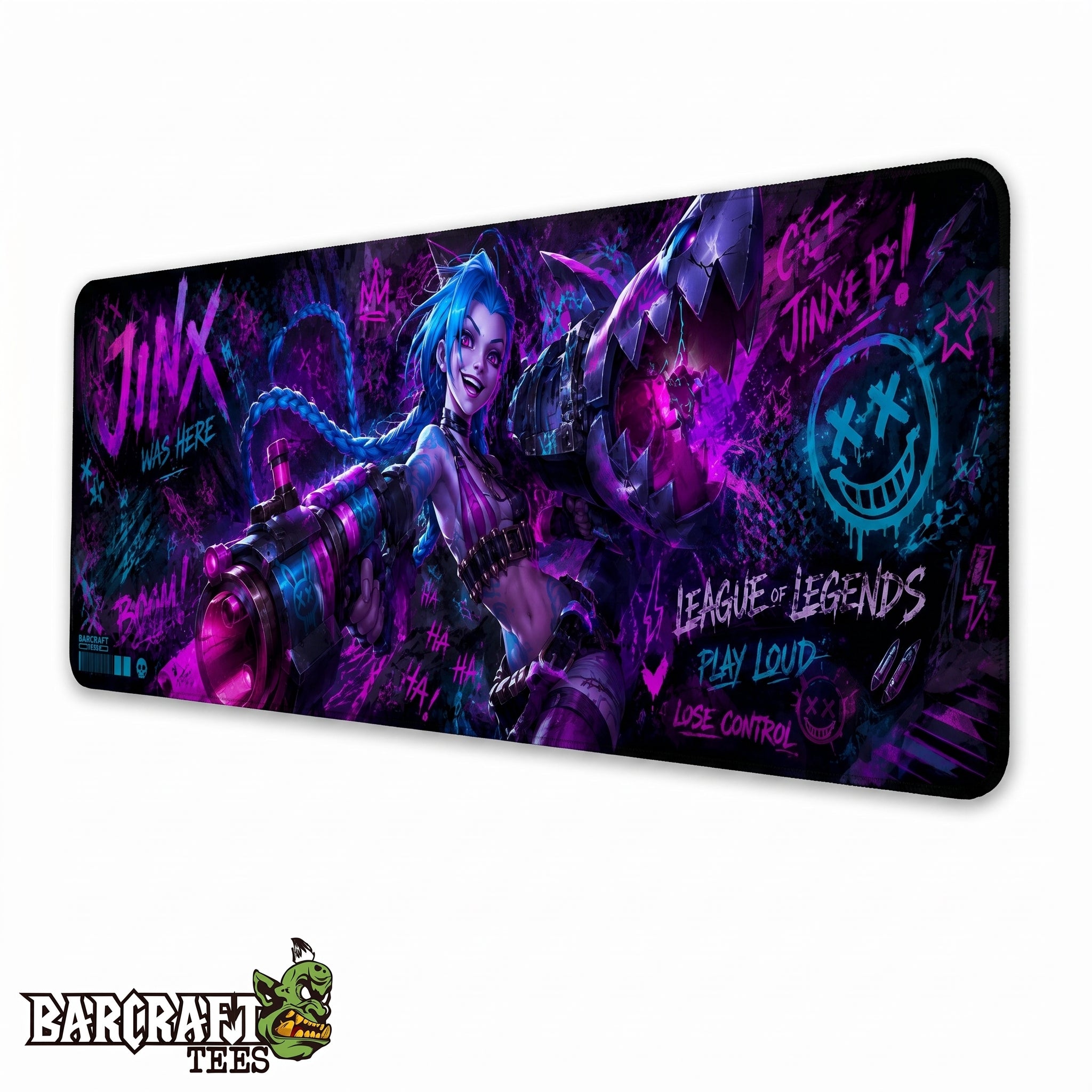Mouse Pad XL Jinx Neon Chaos