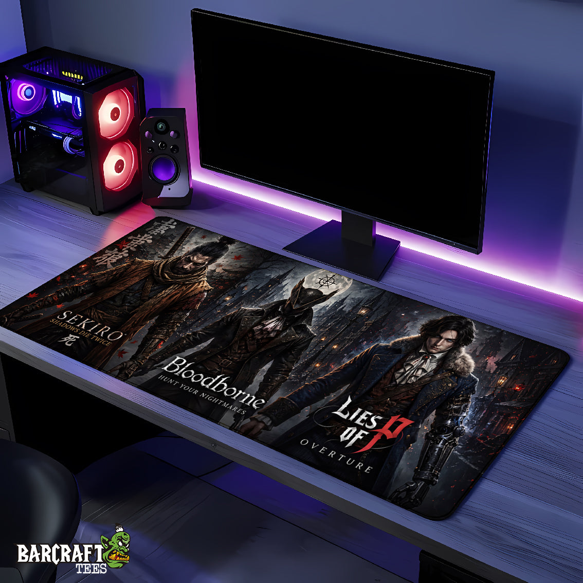 Mouse Pad XL Soulslike Trinity: Hunt Your Nightmares Edition