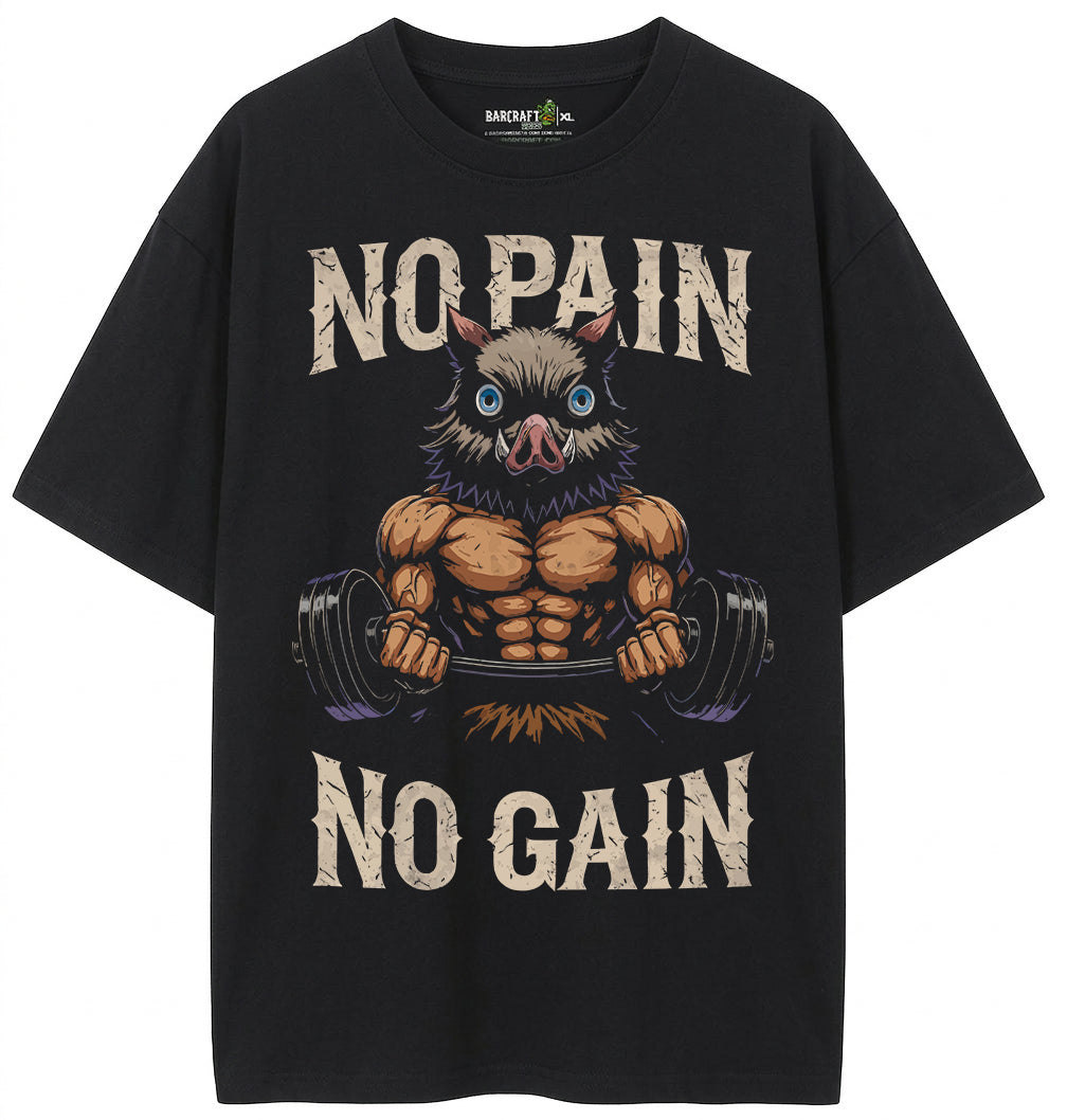 Camiseta No Pain No Gain Inosuke Oversized