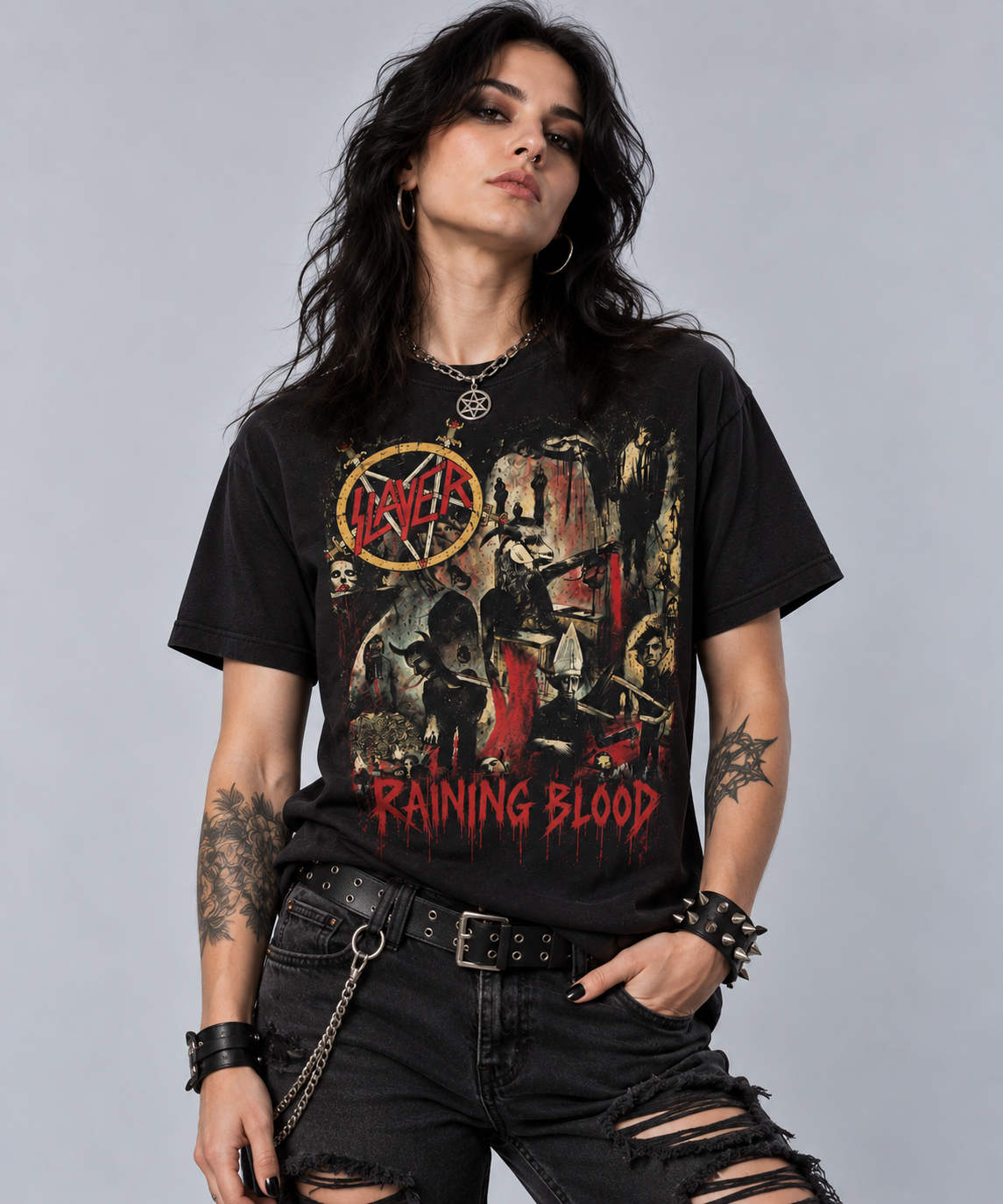 Camiseta Slayer RAINING BLOOD - Urbana Premium
