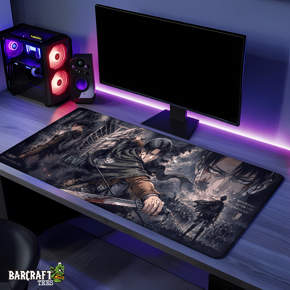 Mouse Pad XL Shingeki no Kyojin Levi Ackerman