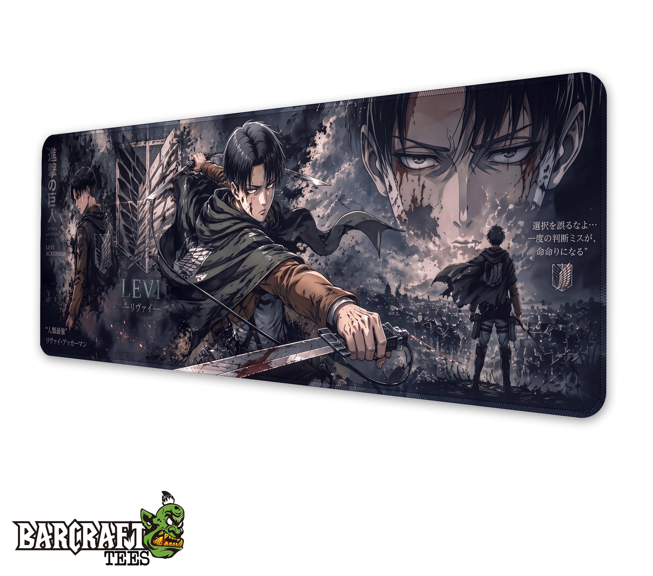 Mouse Pad XL Shingeki no Kyojin Levi Ackerman