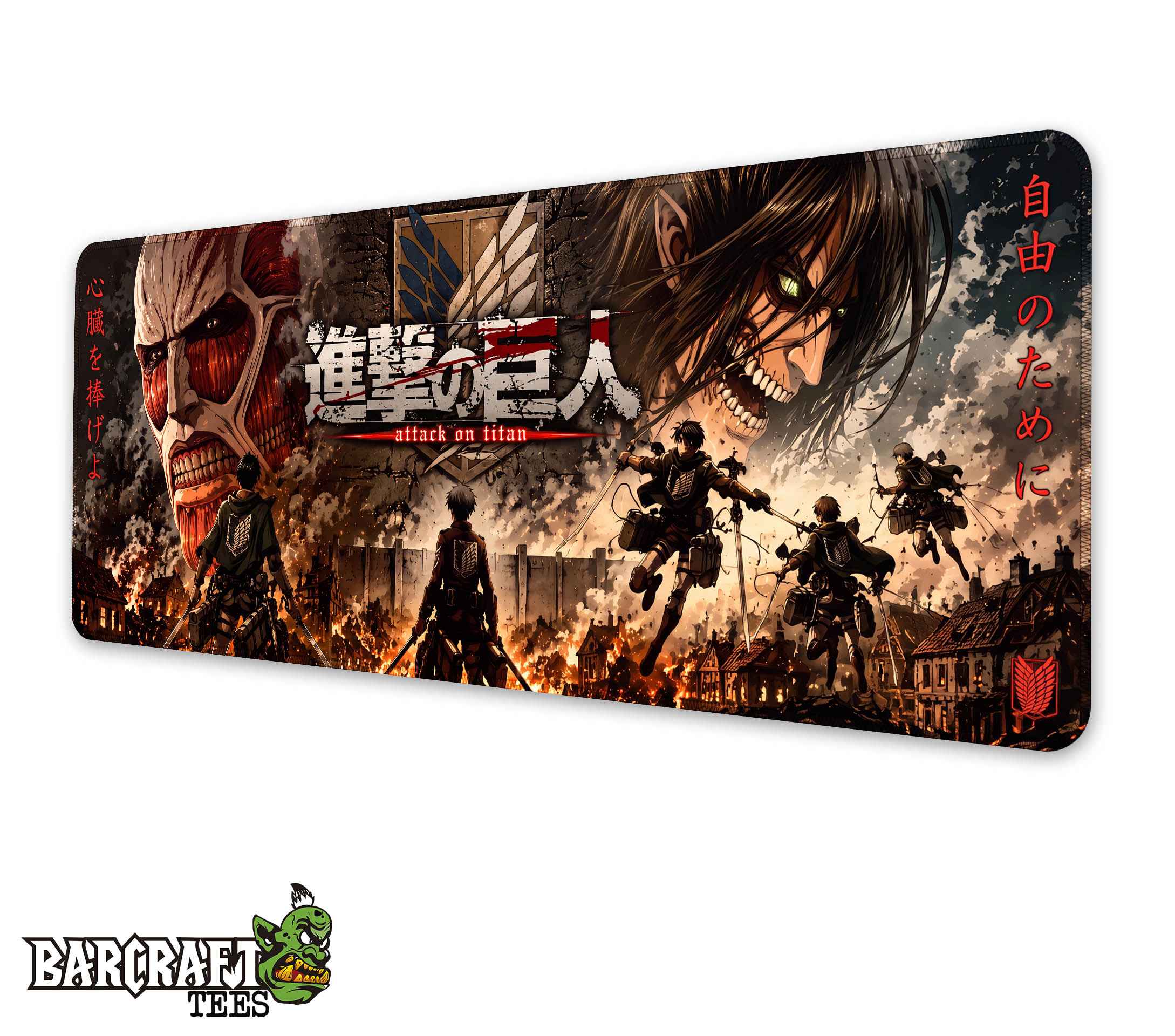 Mouse Pad XL Attack on Titan Retumbar de Libertad