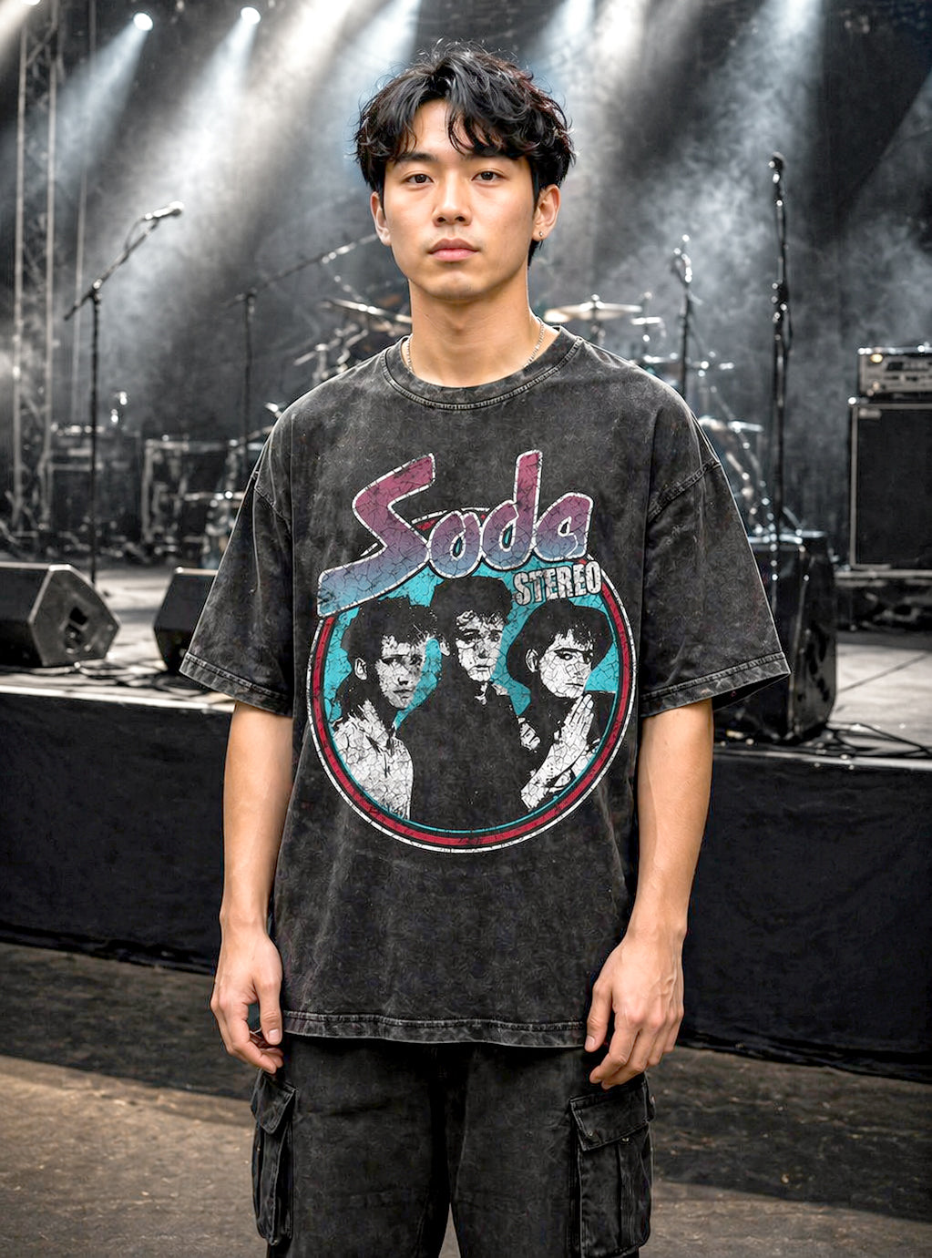Camiseta Soda Stereo Retro Icon – Acid Wash Edition