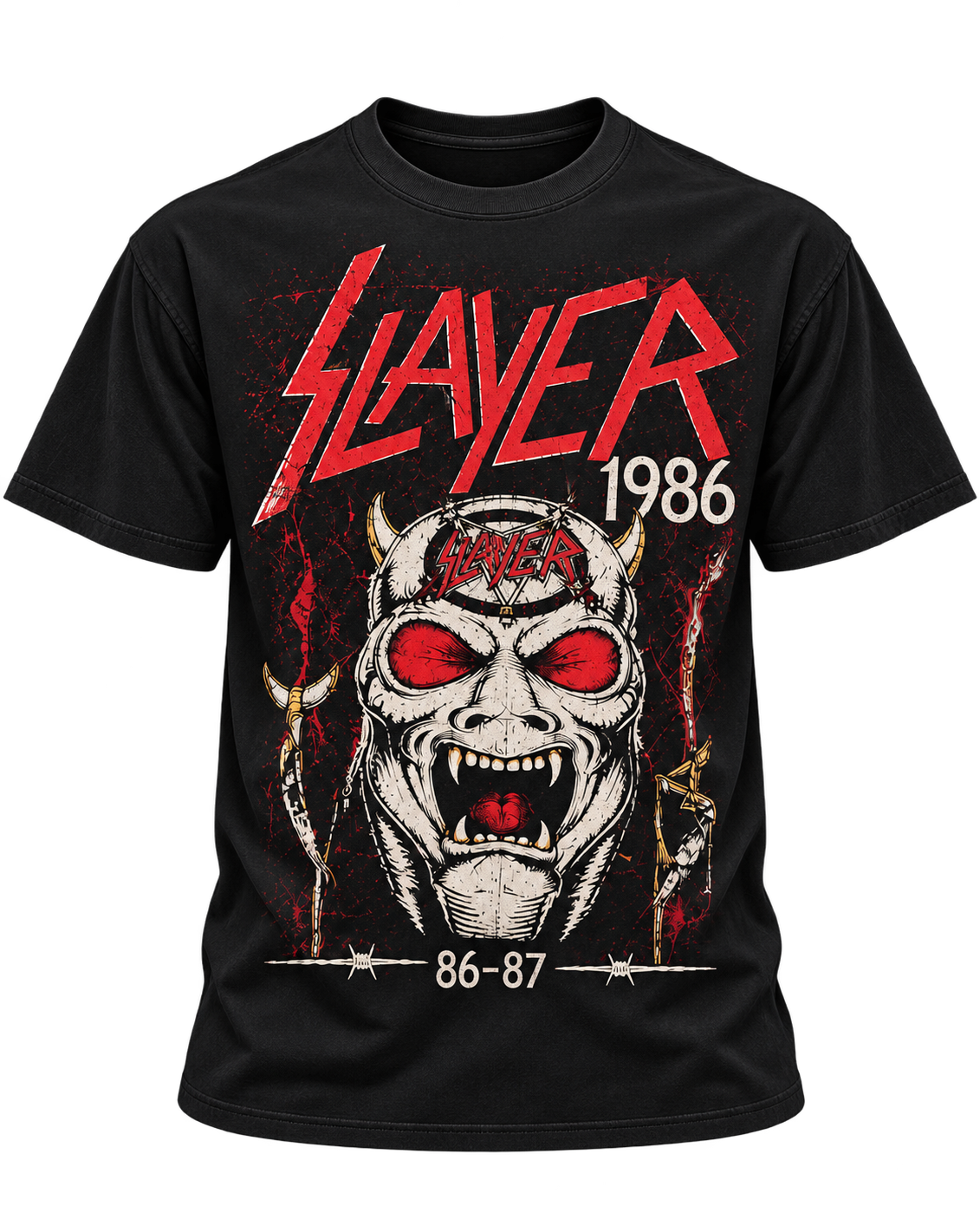 Camiseta Slayer - HELL ON TOUR 1986-87 - Urbana Premium