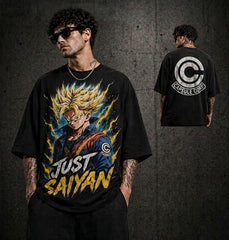 Camiseta Trunks Just Saiyan – Heavy Oversize