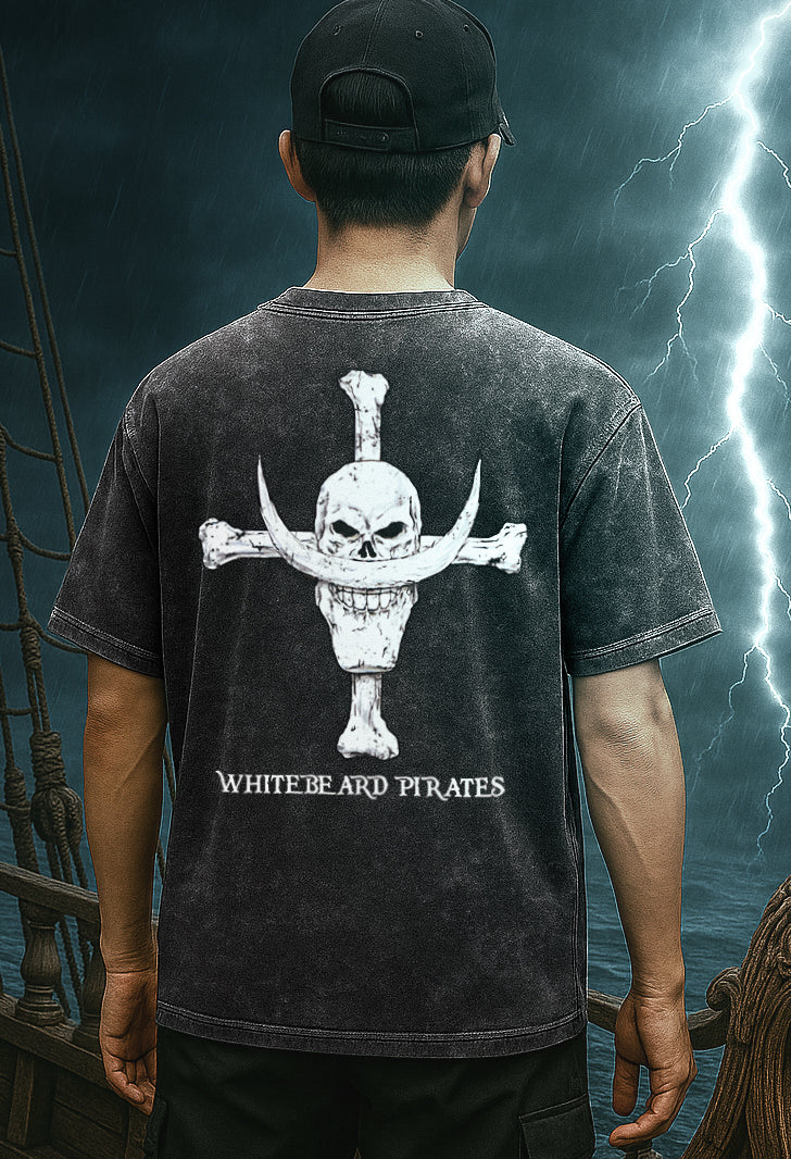 Whitebeard Pirates Acid Wash Oversized