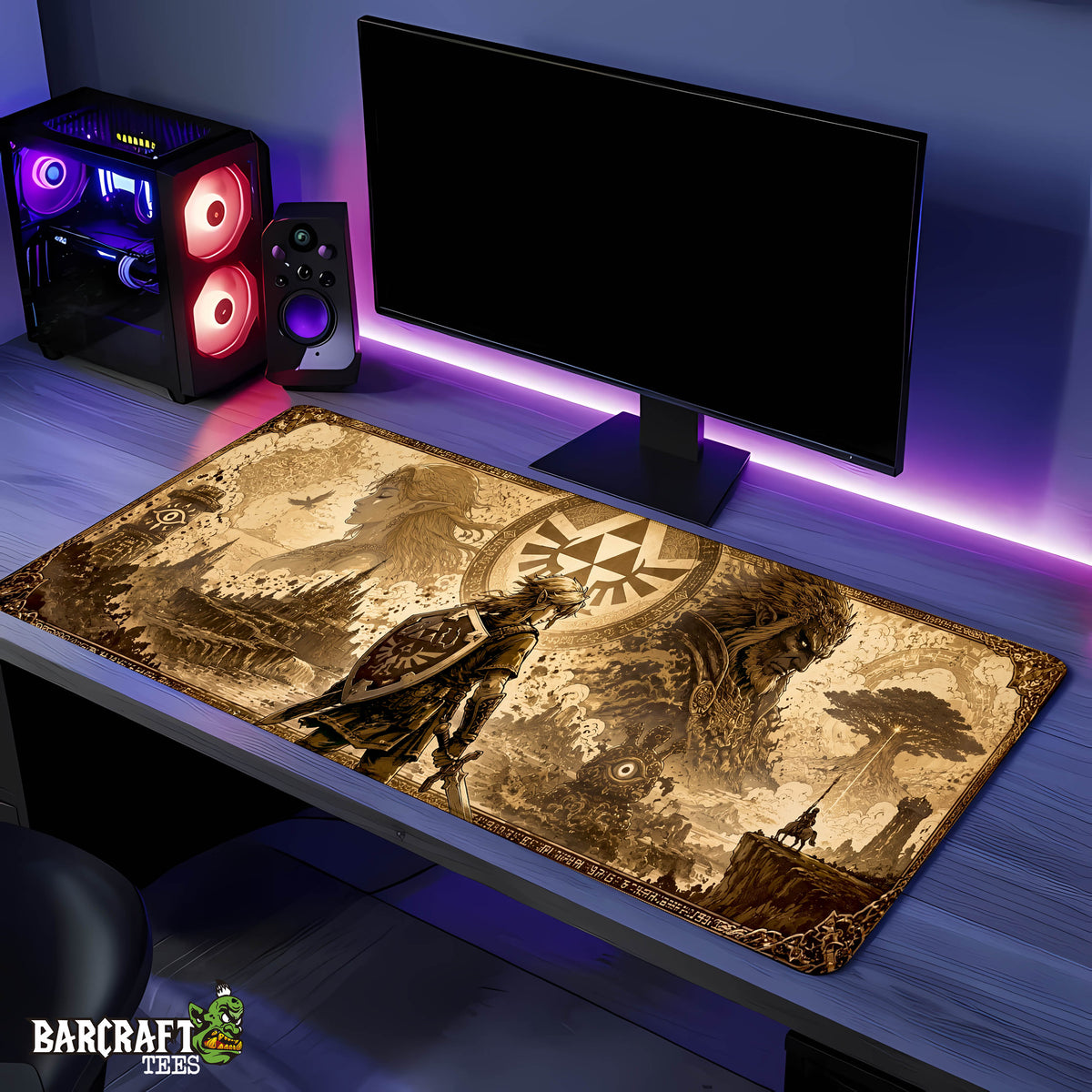 Mouse Pad XL Zelda Vs Ganon