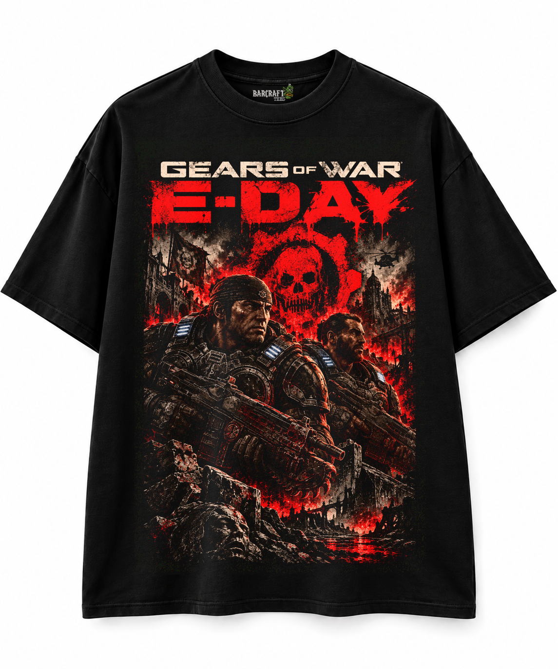 Camiseta Oversize Gears of War E-Day