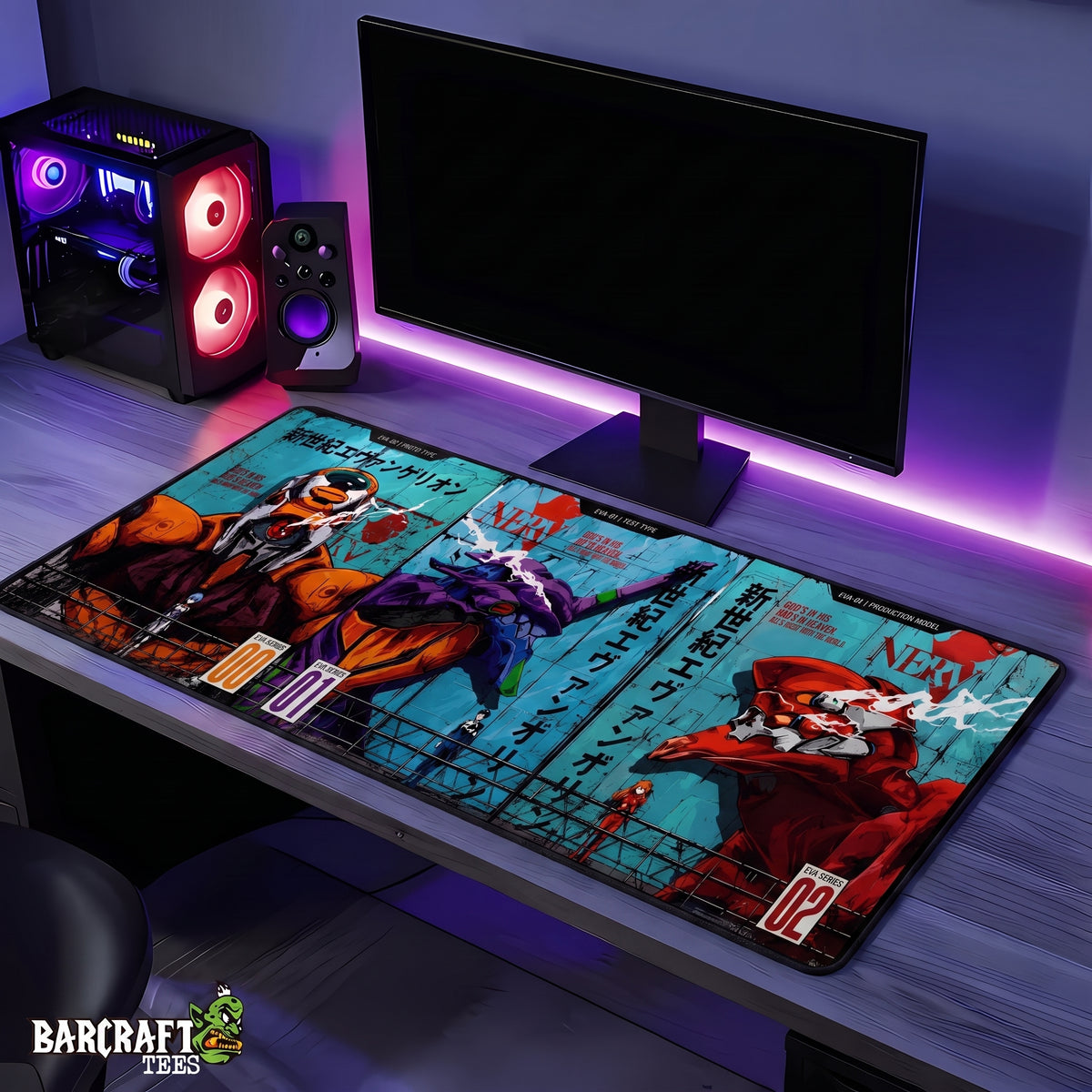 Mouse Pad XL Evangelion NERV Trinity Edition