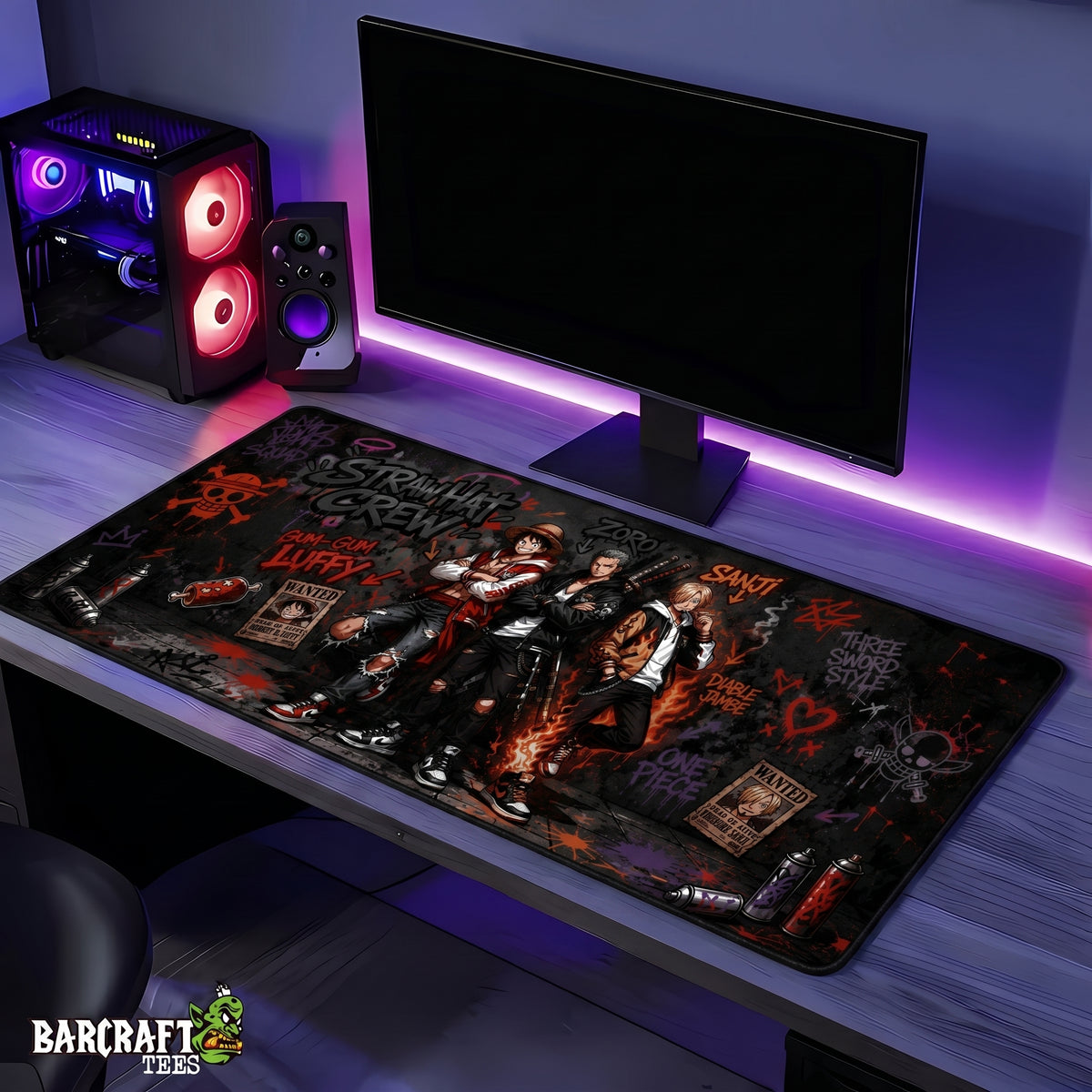 Mouse Pad XL One Piece: Straw Hat Urban Crew
