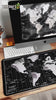 Black World Map Pad Mouse Gaming XL