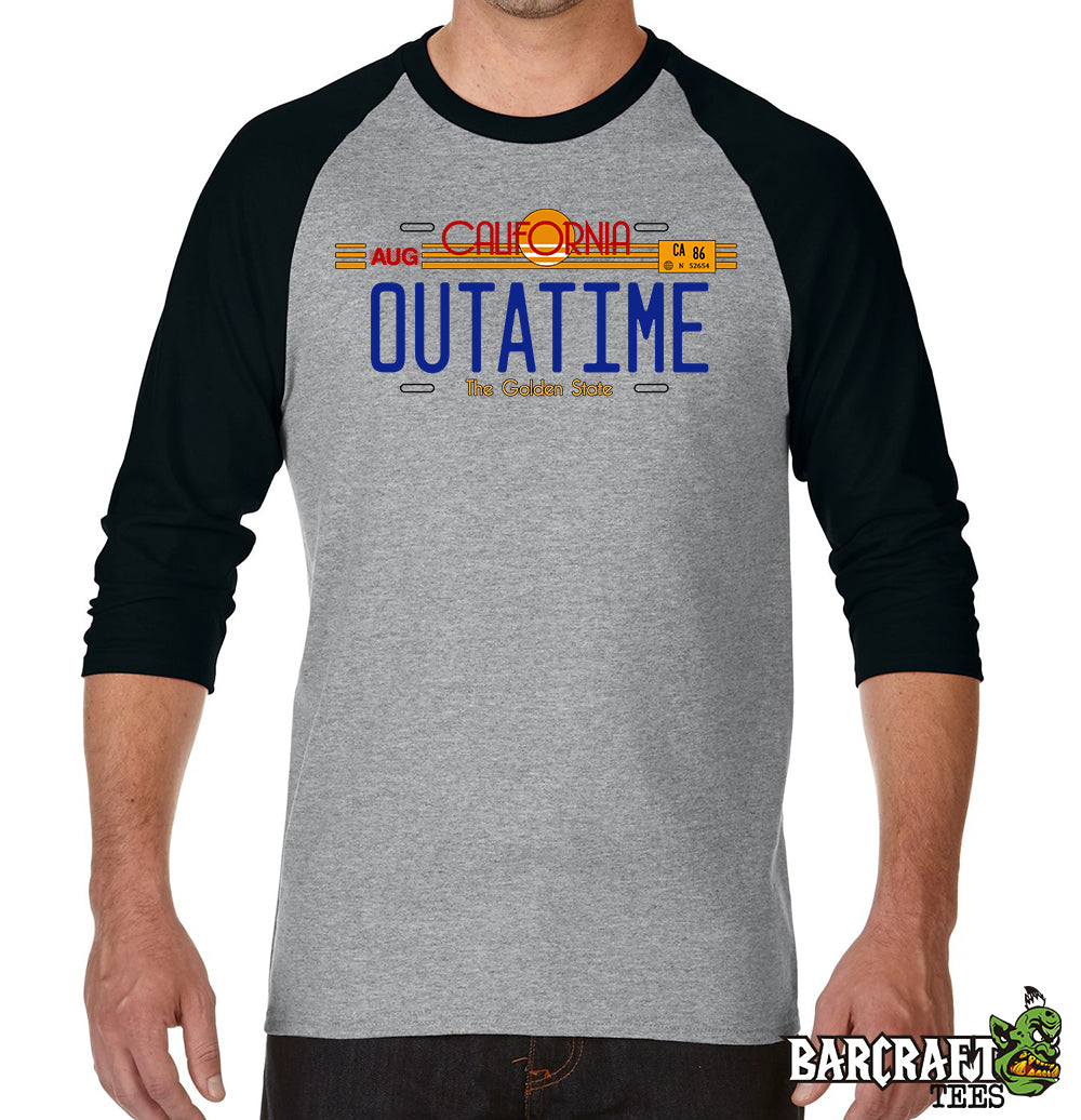 Outatime Delorean 3/4 Sleeves